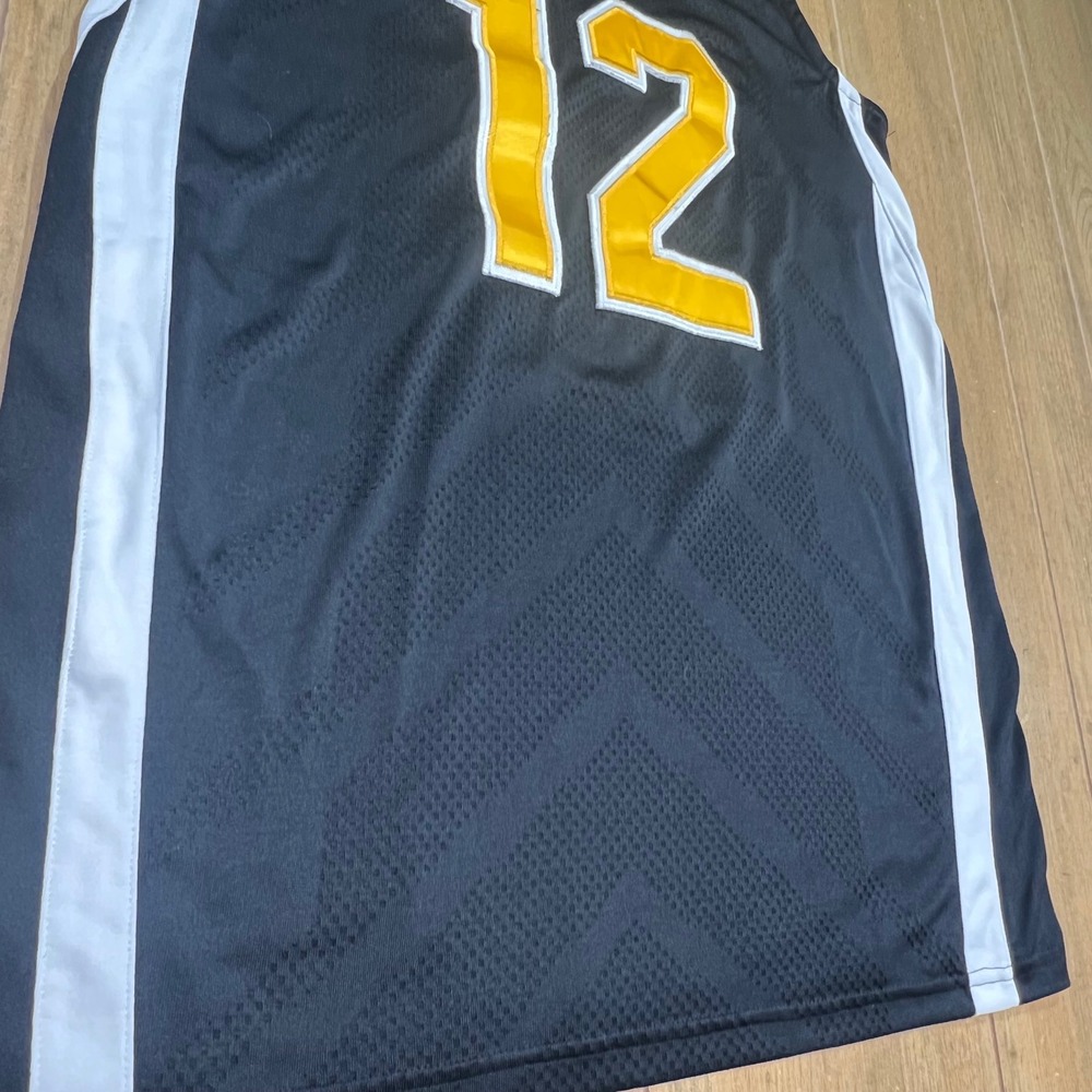 Nike Team All Indiana Attack Basketball Jersey 12 Black White Yellow Mens M - Picture 7 of 11